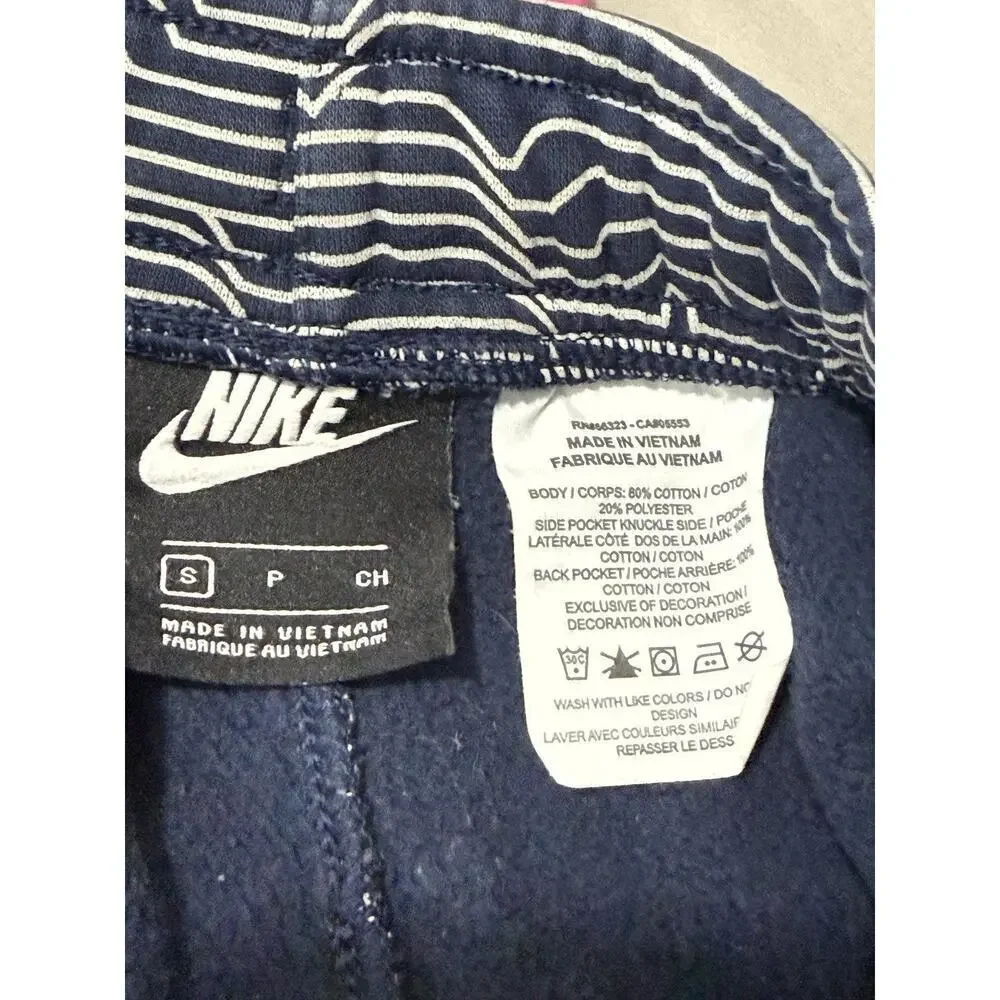 Nike Men’s Shorts Size S Blue White Star Pattern Geometric Athletic Gym Short
